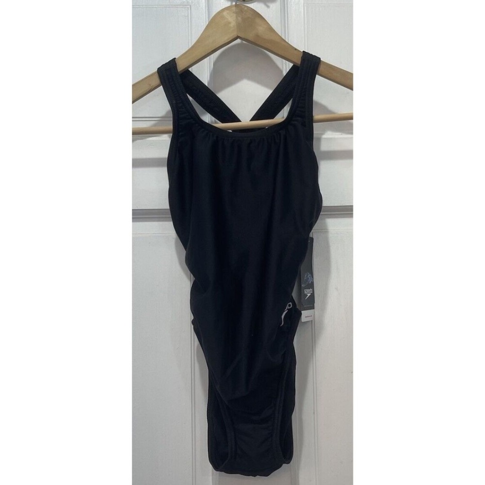 Speedo Pro LT Supro-A Competitive Swimming Team Black Bathing Suit Size 26